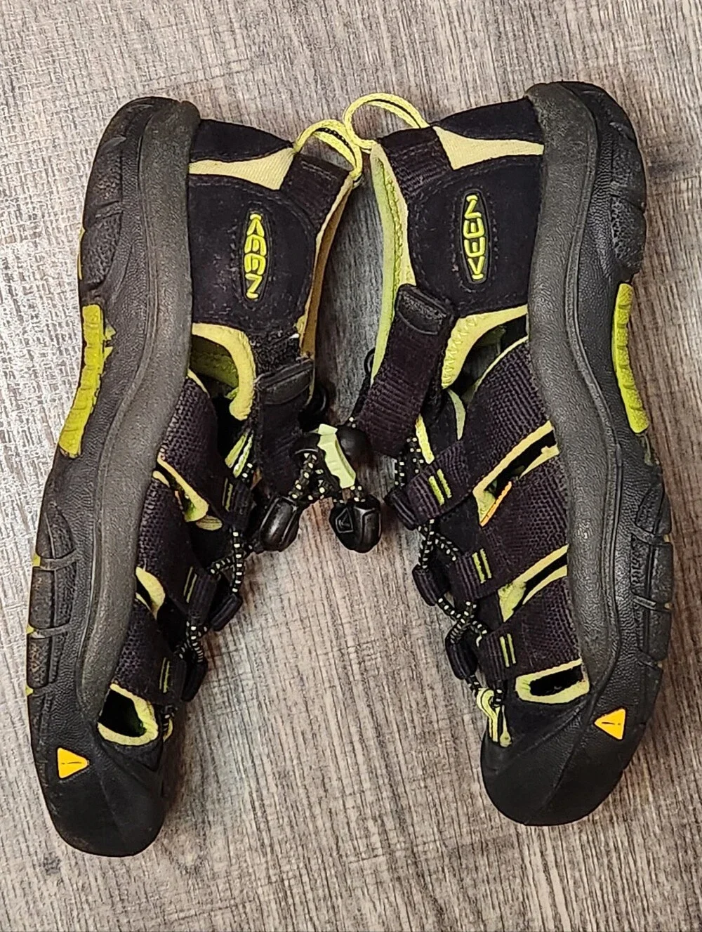 KEEN Kids' Black & Lime Sport Sandals Size 13